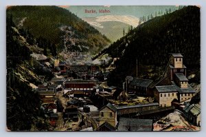 J86/ Burke Idaho Postcard c1910 Birdseye Mining Mines Homes 350