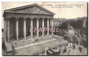 Old Postcard Paris La Madeleine and Perspective Des Grands Boulevards