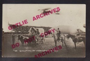 Los Angeles CALIFORNIA RPPC 1910 AIRSHOW Crowd EZRA MEEKER Airplane AIRSHIP CA