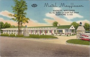 Madison Wisconsin Motel Mayflower Linen Postcard X6