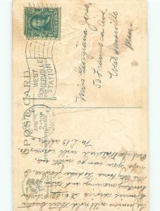 Divided-Back EASTER CHICK SCENE Cute Postcard AA0796