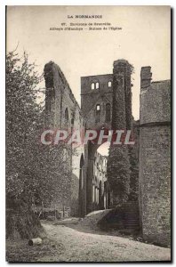 Postcard Old Normandy Around Granville Abbey of Hambye Ruins of the Church