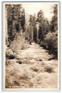 c1920's American River Scene Tavern Studio LakeTahoe CA RPPC Photo Postcard