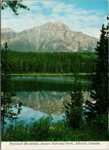 Pyramid Mountain Alberta AB Jasper National Park c1974 Vintage Postcard F44