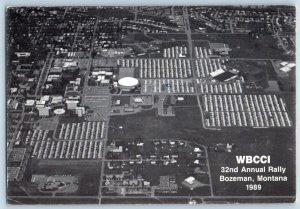 Bozeman Montana MT Postcard WBCCI 32nd Annual Rally Aerial View Vintage Posted