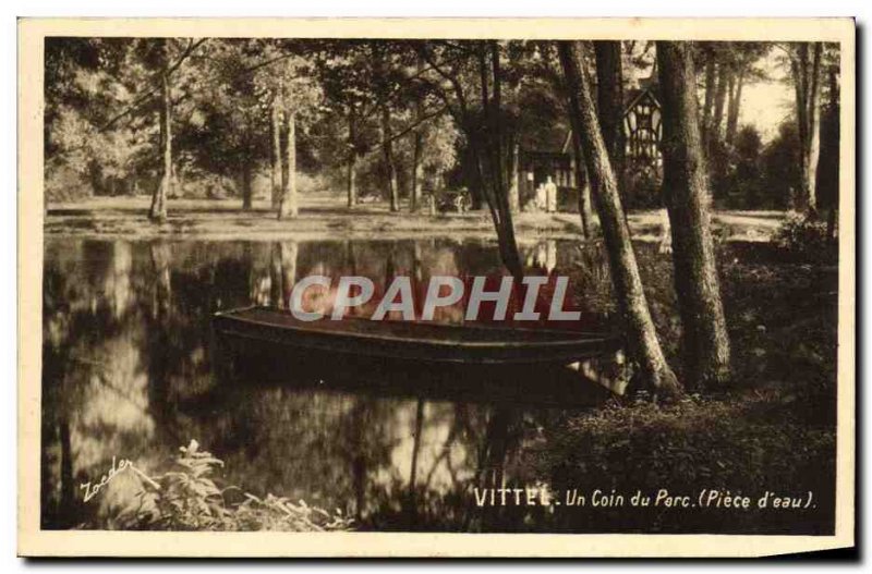 Old Postcard Vittel A Coin Du Parc room d & # 39eau