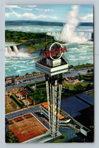 Niagara Falls Ontario, Oneida Observation Tower Gardens Chrome Canada Postcard  