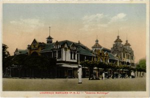 PC CPA MOZAMBIQUE, LOURENCO MARQUES, AVENIDA BUILDINGS, POSTCARD (b20793)