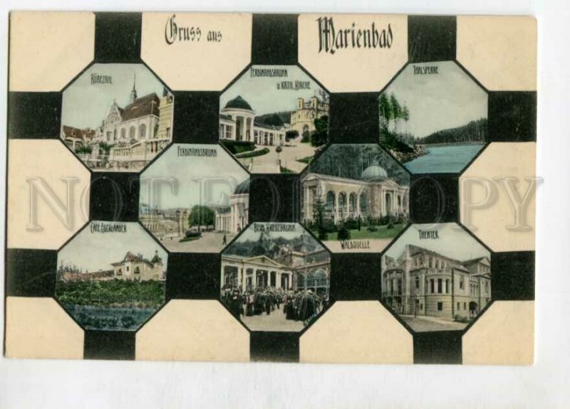 3147102 Czech Republic Gruss aus Marienbad Vintage postcard