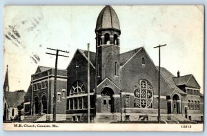 Cameron Missouri Postcard ME Church Building Street Scene 1915 Vintage Antique