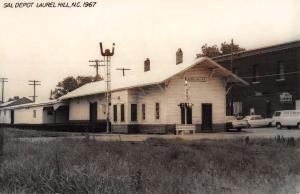 Laurel Hill North Carolina Sal Railroad Depot Real Photo Postcard K105821