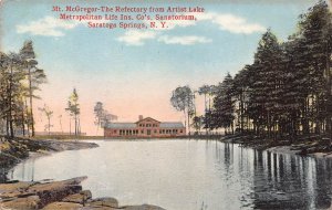 Saratoga Springs NY~Mt McGregor Refectory from Artist Lake~Metropolitan POSTCARD