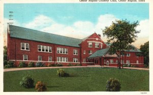 1945 Cedar Rapids Country Clubs Historical Landmark Iowa IA Vintage Postcard