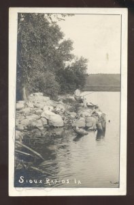 RPPC SIOUX RAPIDS IOWA VINTAGE REAL PHOTO POSTCARD NEVADA IA. 1915