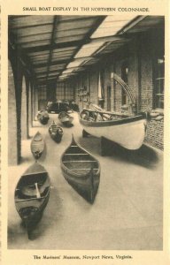 Virginia Newport News Mariner's Boat Museum Interior 1920s Postcard 22-2996