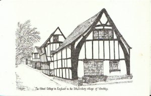 Herefordshire Postcard - Oldest Cottage in England - Weobley - Ref TZ4126