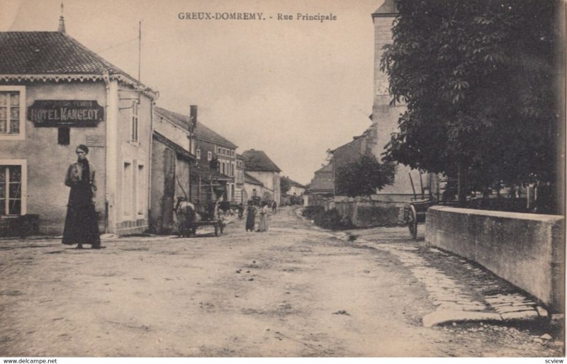 GREUX-DOMREMY, France, 1910s ; Rue Principale