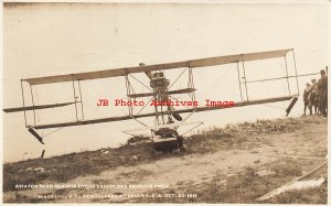 Bellevue, IA, RPPC, Aviator Hugh Robison Hydro Aeroplane Minneapolis-New Orleans