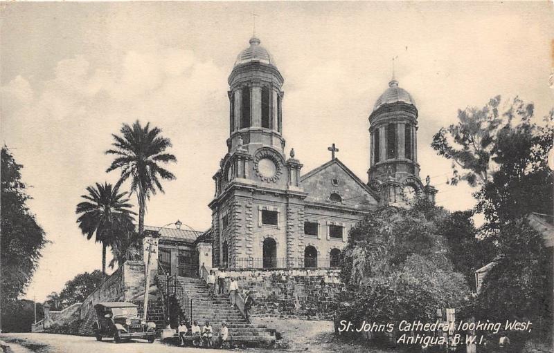 D41/ Antiqua B.W.I. West Indies Foreign Postcard 1939 St Johns Cathedral