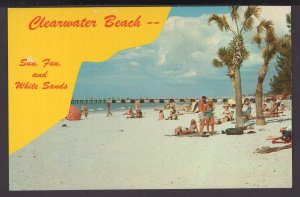 Florida CLEARWATER BEACH Wide Sandy Beach clean white sand - Bathers - Chrome