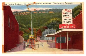 Postcard TRAIN STATION SCENE Chattanooga Tennessee TN AU9680