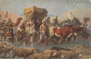 German artist Anton Robert Leinweber Orientalist and Biblical scene old postcard