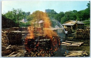 Making Charcoal Jack Daniel Distillery Lynchburg Tennessee M-51785