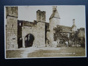 Derbyshire WINFIELD MANOR Entrance Gateway showing BEE HIVES - Old RP Postcard