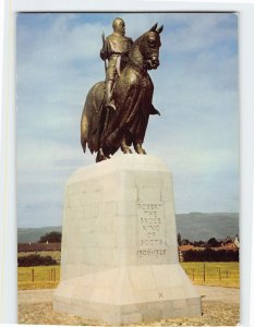 Postcard Statue of King Robert the Bruce at Bannockburn Scotland