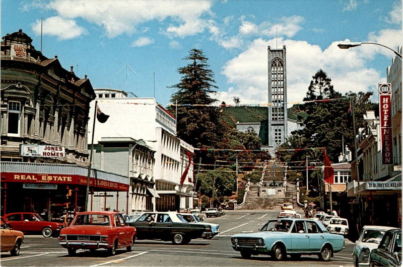 Trafalgar Street, Nelson, New Zealand, Fotocentre Ltd, Oamaru,  Postcard