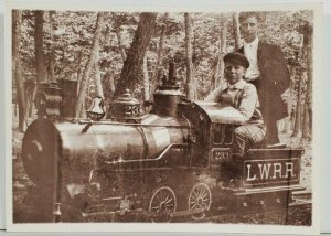 MD PA Pen-Mar Boys on Miniature Railway Locomotive Reprint Photograph Q10