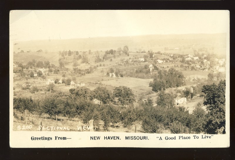 New Haven, Missouri/MO  Postcard, Aerial View From Hilltop