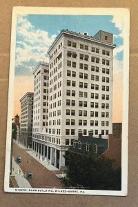 VINTAGE POSTCARD - UNUSED - MINERS' BANK BUILDING, WILKES-BARRE, PA