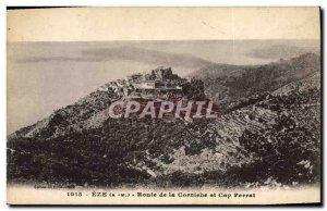 Old Postcard Eze Corniche Road and Cap Ferrat