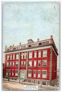 1912 Exterior View City Hospital Building Fairmont West Virginia W VA Postcard