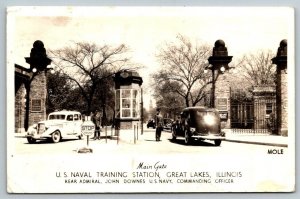 RPPC 1942 WW2 US Navy  Great Lakes  Illinois  Boot Camp  Postcard