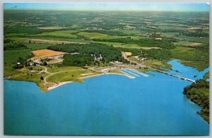 Hillsboro Ohio 1960s Postcard Aerial View Rocky Fork State Park Camping Area