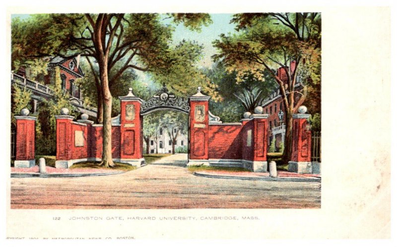 Massachusetts  Cambridge  , Harvard Univ.  Johnston Gate