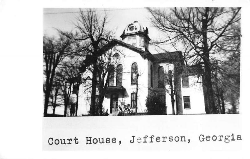 Real Photo Court House Jefferson Georgia Antique Postcard L2675