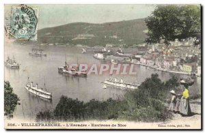 Villefranche Postcard Old L & # 39escadre Nice surroundings (boats breastplates)