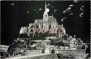 Modern Postcard Emerald Coast Mont Saint Michel Cote Sud Moon Effect