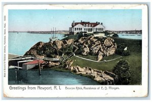 c1905 Beacon Rock Residence Morgan Newport Rhode Island Vintage Antique Postcard