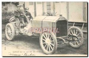 Postcard Old Automobile Gabriel on his 130 hp Dietrich