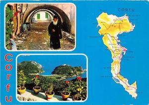 BR1789 Greece Corfu map carte geographique multi vues
