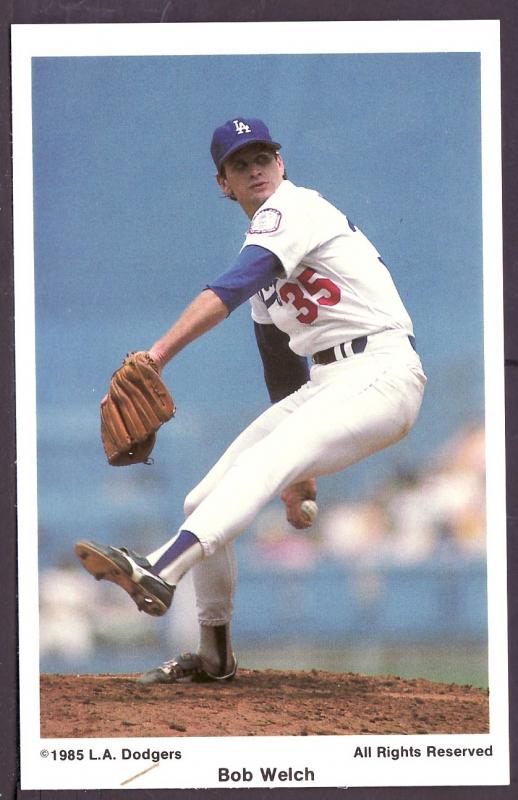 Bob Welch L.A. Dodgers Coca Cola Post Card PPC2434