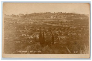 c1910's View Of The Mount Of Olives Greece USS Pittsburgh RPPC Photo Postcard