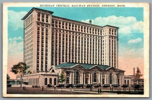 Postcard Detroit MI c1910s Michigan Central Railway Station Closed 1988 Unused