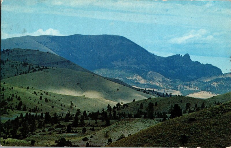 The Sleeping Giant Near Helena MT c1967 Vintage Postcard J77