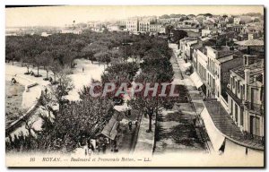 Old Postcard Royan Boulevard Walk Botton