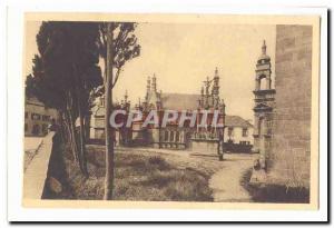 St Thegonnec Old Postcard Calvary and & # 39ossuaire (17th)